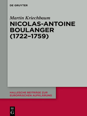 cover image of Nicolas-Antoine Boullanger (1722–1759)